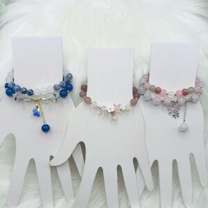 Beaded Bracelet Bundle Lot for Small Wrist Multicolored